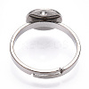 Tarnish Resistant Adjustable 304 Stainless Steel Pad Ring Settings LS-STAS-S064-11-3