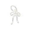 925 Sterling Silver Bowknot Charms with Jump Rings STER-M021-01S-02-1
