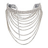 1Pc Brass Rhinestone Cup Chains Multi Layered Necklace NJEW-FG0001-12-1