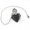 Natural Garnet Chip & Resin Dowsing Pendulum Big Pendants PW-WG72597-05-1