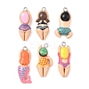 Opaque Resin Pendants RESI-G114-01-1
