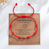 Adjustable Brass Bead Braided Bead Bracelets GN5772-3-1