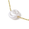 304 Stainless Steel & Plastic Pearl Link Chain Necklaces for Women NJEW-K383-04A-G-2