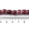 Handmade Lampwork Chevron Beads Strands LAMP-K041-01B-02-5