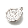 Anti-Tarnish 304 Stainless Steel Pendants STAS-I321-77P-2