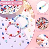 500Pcs 5 Colors Spray Painted ABS Plastic Imitation Pearl Beads OACR-YW0004-49A-5