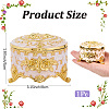 Alloy Pink Enamel Trinket Storage Decorative Boxes CON-WH20001-20A-2
