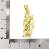 Priest Rack Plating Brass Micro Pave Cubic Zirconia Pendants KK-G513-90G-3
