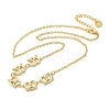 Brass Micro Pave Clear Cubic Zirconia Knot Pendant Necklaces NJEW-B157-08G-01-4