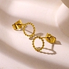 304 Stainless Steel Stud Earrings for Women LS-EJEW-Z092-01G-03-1