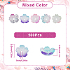 500Pcs Luminous Transparent Resin Beads RESI-SC0003-51-2