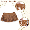 1Pc Suede Fabric Tassels Ribbon OCOR-GF0005-60A-03-6