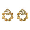 Brass Stud Earring Findings KK-N233-234-2