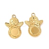 Ion Plating(IP) 304 Stainless Steel Pendant Cabochons Settings LS-STAS-A070-40G-1