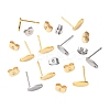 16Pcs 2 Colors 201 Stainless Steel Stud Earring Findings with Hole EJEW-FS0001-19-3