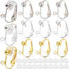 36Pcs 3 Colors Brass Clip-on Earring Findings KK-SP0001-07-1