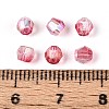 Transparent Spray Painted Glass Beads LS-EGLA-N018-4mm-07-4