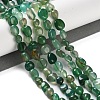 Natural Green Onyx Agate(Dyed & Heated) Beads Strands G-P497-01C-30-2