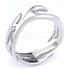 Fire Shaped 304 Stainless Steel Finger Rings FS-WG492AF-06-1