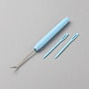 Plastic & Iron Bent Tip Crochet Needle TOOL-WH0159-06B-2