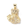 Brass Micro Pave Cubic Zirconia Pendants KK-M240-16F-2