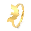 Animal 201 Stainless Steel Adjustable Rings for Women RJEW-D082-05F-1