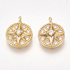 Brass Micro Pave Cubic Zirconia Charms KK-S350-290-1