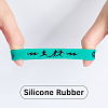 24Pcs 4 Colors Silicone Cord Bracelet Wristband BJEW-GF0001-31A-5