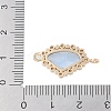 Golden Plated Brass Pave Clear Cubic Zirconia Connector Charms KK-L218-002G-02-3