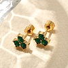 Ion Plating(IP) 304 Stainless Steel Stud Earrings EJEW-A118-12G-01-1