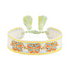 Butterfly Adjustable Polyester & Alloy & Resin Enamel & Rhinestone Slider Bracelets FS-WG9985D-02-1