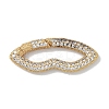 Rack Plating Brass Micro Pave Cubic Zirconia Twister Clasps KK-NH0002-17G-01-1