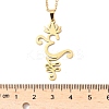 304 Stainless Steel Hollow Cut Yoga Om Lotus Flower Pendant Necklaces NJEW-Z073-02G-05-5