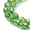Transparent Electroplate Glass Beads Strands EGLA-A037-T6x8mm-B11-3