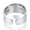 Non-Tarnish 304 Stainless Steel Wide Open Cuff Ring for Women LS-RJEW-N040-09-3