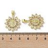 Rack Plating Brass Cubic Zirconia Pendants KK-M272-02G-3