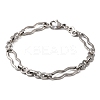 Tarnish Resistant 201 Stainless Steel Link Chain Bracelets BJEW-B078-95P-1