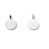 304 Stainless Steel with White Shell Pendants STAS-G268-01E-P-4
