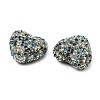 Sparkling Acrylic Heart Beads with Rhinestone Embellishment OACR-NH0001-02B-03-2