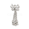 Brass Micro Pave Clear Cubic Zirconia Pendants KK-D228-02P-01-1