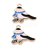 Alloy with Enamel Pendants PALLOY-Q467-03G-02-1