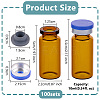 Glass Freeze-Dried Powder Bottle Vial with Cap AJEW-WH0596-021B-2
