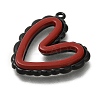 Red and Black Double Screen Alloy Pendants FIND-Z067-01B-06-2