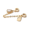 Brass Micro Pave Clear Cubic Zirconia Cable Chain European Beads KK-G531-07C-G-2