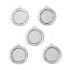 Vintage Tibetan Style Alloy Pendant Cabochon Bezel Settings X-TIBEP-O006-19AS-1