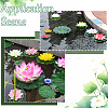 Artificial EVA Foam Lotus Leaf & Flower AJEW-SP0003-26C-7