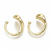 Brass Cuff Earrings X-EJEW-S201-244G-NR-2