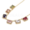 Rack Plating Brass Micro Pave Cubic Zirconia Necklaces NJEW-M215-02G-2