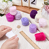50G 10 Colors Needle Felting Wool Roving DIY-CP0013-77B-3
