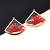 304 Stainless Steel Epoxy Resin Pendants STAS-T072-26-1